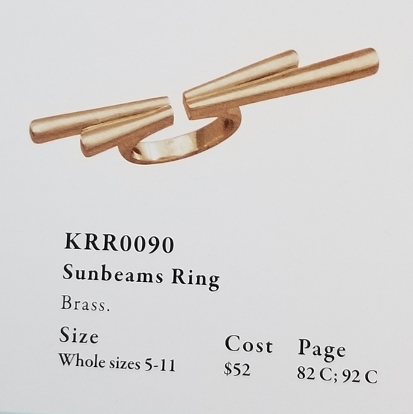 Silpada K&R Collection brass "Sunbeams" ring - Picture 1 of 1